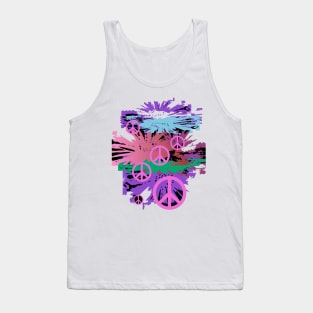 We want peace in pink Tank Top